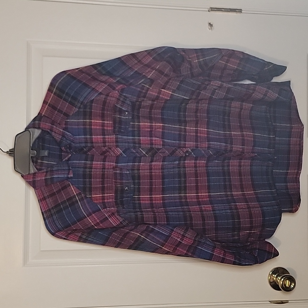Plaid Button-Up Shirt